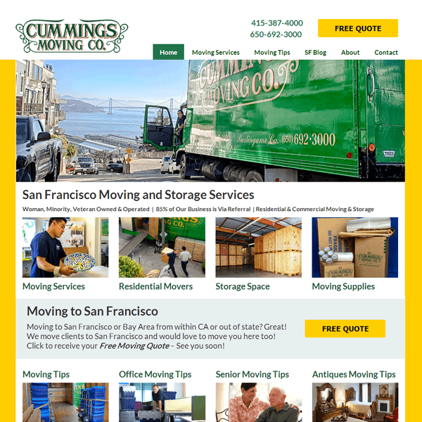 San Francisco Moving Company Website