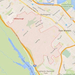 Map of Hillsborough via Google Maps