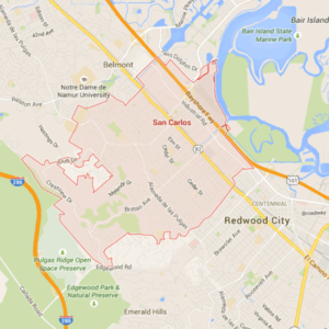  Map of San Carlos via Google Maps